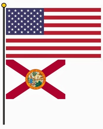 50 Star Flag With Florida Flag